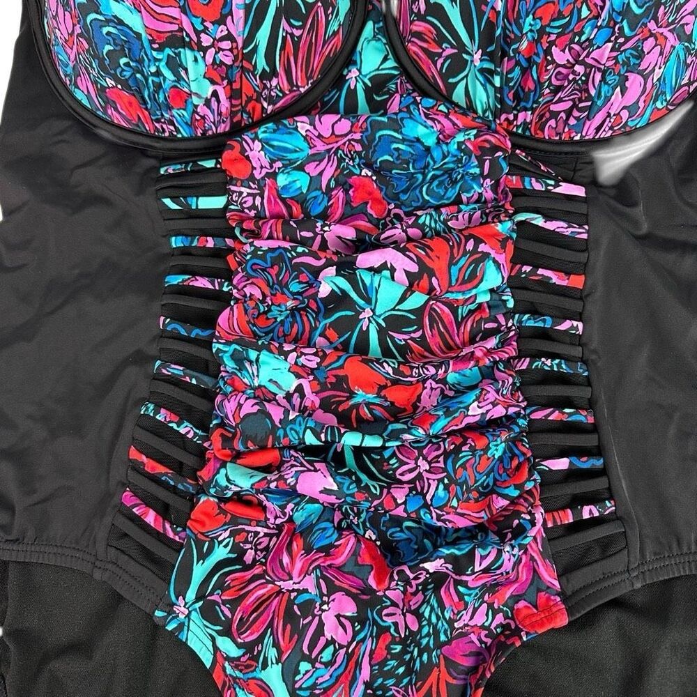 Swimsuits for All size 24 Ruched Underwire One-Piece Swimsuit - Picture 8 of 15